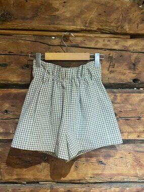 Aritzia Plaid Paperbag/Trouser Shorts